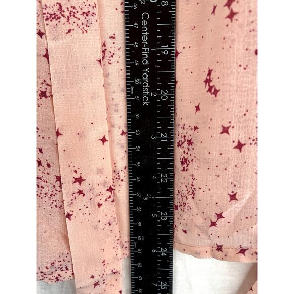 NWT Free People Stars Align blouse in pink combo, size S - Picture 11 of 12